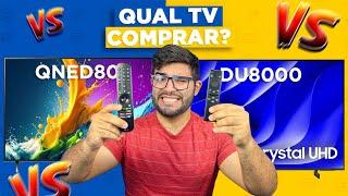 COM ELAS! Smart TV DU8000 vs LG QNED80! Qual comprar em 2024? COMPARATIVO!