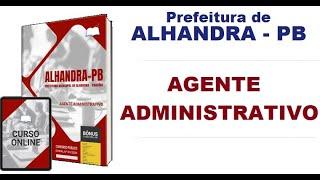 Apostila Concurso Prefeitura de Alhandra PB 2024 Agente Administrativo