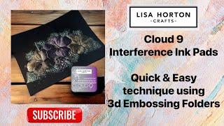 Interference Ink Pads with 3d Embossing Folders