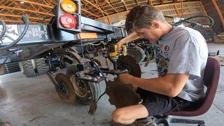 Rebuilding a anhydrous bar - Day in the life of a 18 year old farmer