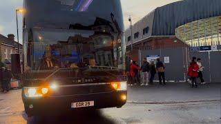 ARSENAL BUS PARKING UP Selhurst Park LIVE delivered MIKEL ARTETA & players Crystal Palace v Arsenal