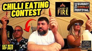 CHILI EATING CONTEST  Spicy Pepper Eating Extravaganza! SURREY CHILLI FESTIVAL Day 1 - Sept 2023