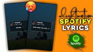 Spotify lyrics video editing alight motion| How To make Spotify lyrics  #youtube #viral #trending