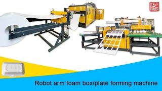 Robot arm foam boxplate forming machine