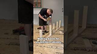 Building bases for my kitchen cabinets #cabinet #kitchenremodel #diy