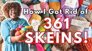 How I Cut My Yarn Collection IN HALF! [Pro Crocheter De-Stashed 300+ Skeins]