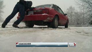 Global National - Unexpected blast of winter in Vancouver, British Columbia