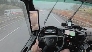 POV Rainy day | Truck Driving