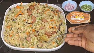 Food That I Eat in a day cooking Video. Smoked Sausage with Mixed Cabbage and Rice.