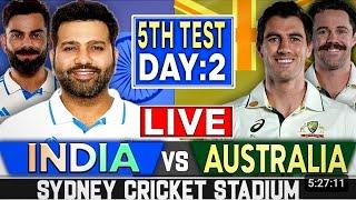 Live :Australia vs India, 5th Test - Live Score & Commentary | Ind vs Aus Live | IND vs AUS