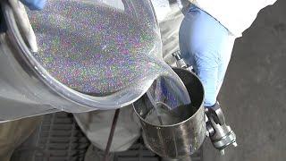 How to custom paint ultra-fine rainbow flakes and magic pigment / Mercedes-Benz painted