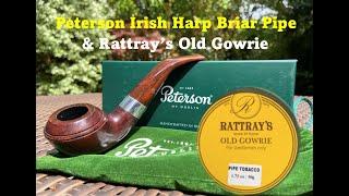 Peterson Irish Harp Briar Pipe Sterling Silver Mounted {999} & Rattray's Old Gowrie Tobacco