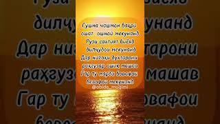Гушна чашмон баҳри ошат ошноӣ мекунанд #tajik #love #tajikstan #насихат #шеър #дуст