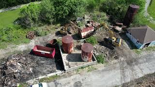 Trackworx Excavating Contractors Remove Fuel Tanks for Stanley Fertlizer Plant in Plainfield, IN