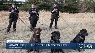 Arapahoe County training school therapy dogs to find missing students