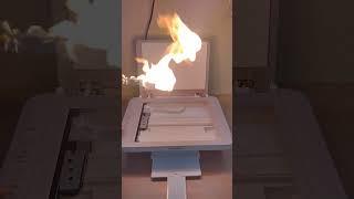 Don't Try This Anywhere - Scanning FIRE  #shorts #trending #viral #facttech14 | Photocopy Fire