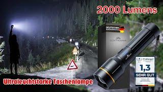 LICHTMEISTER Zoom-Taschenlampe mit 2000 Lumen Helligkeit