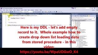 MVC   Database First   Stored Procedure example   how to add empty record to DropDownList