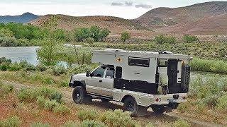 Couple Sells Home to LIVE in TRUCK CAMPER and AUSTRALIA - BUNDUTEC ALUMI LINE FLAT BED WALK AROUND