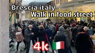 4k | Brescia Italy | Food Street Walk | Prowalk Italy Vlog | Prowalk Tours