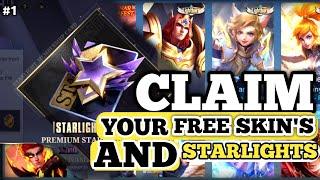 MLBB FREE STARLIGHTS AND SKINS | CLAIM NOW ~ Mobile Legends