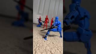 Blue vs red!  #actionfigures #t13 #titan13toy #toy #stickman #redvsblue