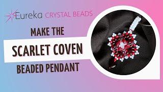 DIY Halloween Victorian Vampire Beaded Necklace 🩸 Free Beading Tutorial | Scarlet Coven Pendant