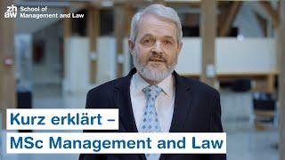 Kurz erklärt – MSc Management and Law