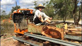 My most HATED wood to cut.. Parota/Guanacaste on the Norwood lm30 sawmill