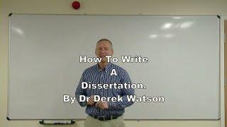 How To Write A Dissertation at Undergraduate or Master's Level