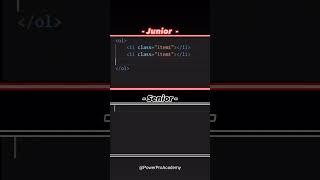 Junior vs Senior | Frontend development | #html #css #webdesign #webdevelopment #coding #javascript