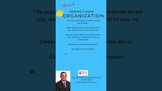 Monthly Home Organization - Gurpreet Ghatehora Edmonton Real Estate Agent RE/MAX