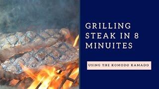 Komodo Kamado Grilling Montana Porterhouse Steaks in 8 Minutes