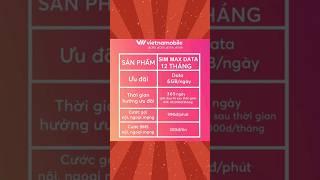  Sim 4G MAX DATA Miễn Phí 1 Năm mạng Vietnamobile SIÊU KHỦNG Data 6GB/Ngày (180GB/tháng) #shorts