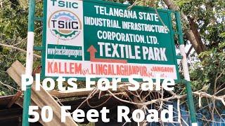 Plots For Sale in Jangaon // 50 Feet Road Facing// Near Textile Park //Lingalaghanpur//