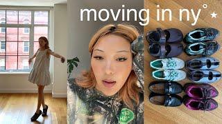 moving in New York vlog | empty brooklyn apartment tour, my shoe collection, life in my 30’s