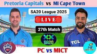 PC vs MICT Live | SA20 Live | SA20 League Live | SA20 League 2025 | SA20 Live Match Today