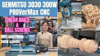 GENMITSU 3030 PROVer MAX Desktop CNC, 300x300x78mm working area, 300W spindle, cutting aluminum