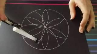 How to draw a flower of life mandala | Full video