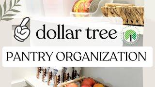 VIRAL  dollar tree PANTRY organization! #hacks #organization #diy #dollartree #kitchen #ideas