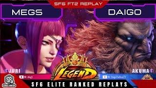 SF6 - DAIGO THE BEAST TV (akuma) VS MEG5 (juri) - SF6 ELITE RANKED REPLAYS