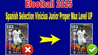 How To Train 103 Rated Vinicius Jr In Efootball 2025 | Vinicius Jr Max Level Pes 2025