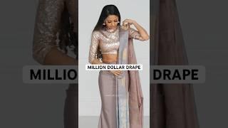 Million Dollar Drape  | Infinity Drape Saree | How to drape a saree perfectly | #shorts