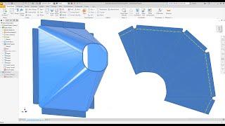 Autodesk inventor Sheet Metal Tutorial Calculate Hopper in Flat Form EXERCISE 106