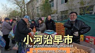 The largest market in the Northeast is the Shenyang Xiaoheyan morning market./Shenyang market/4k