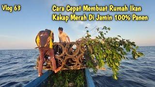 Begini Cara Pembuatan Rumpon Kakap Merah 100% Panen