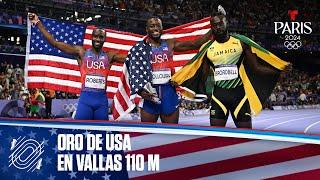 Grant Holloway de USA gana el Oro en la Final de 110 M Vallas Masculino | París 2024