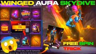 WINGED AURA, SKYDIVE FREE FIRE | NEW FADED WHEEL EVENT SPIN | FREE FIRE NEW@thewizard99 @YFYT99