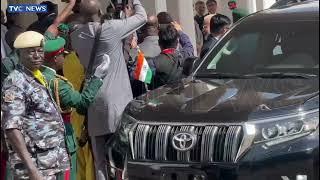 BREAKING: Indian Prime Minister Modi Arrives Presidential Villa Abuja