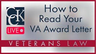 How to Read Your VA Disability Award Letter